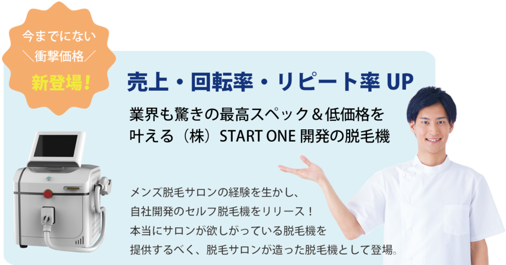 SELF ONEパンフレット業務用セルフ脱毛機【(株)START ONE】